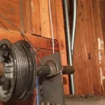 Cable wrapped up[ tight on shaft