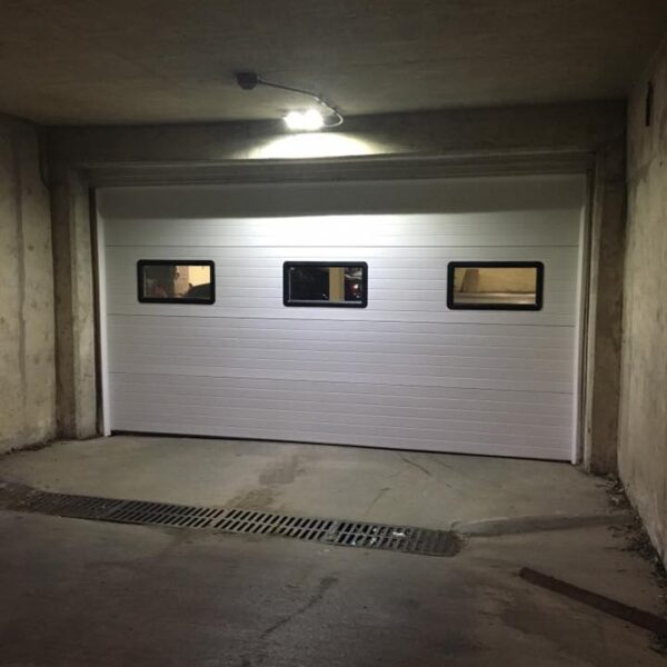 Commercial underground parking garage door
