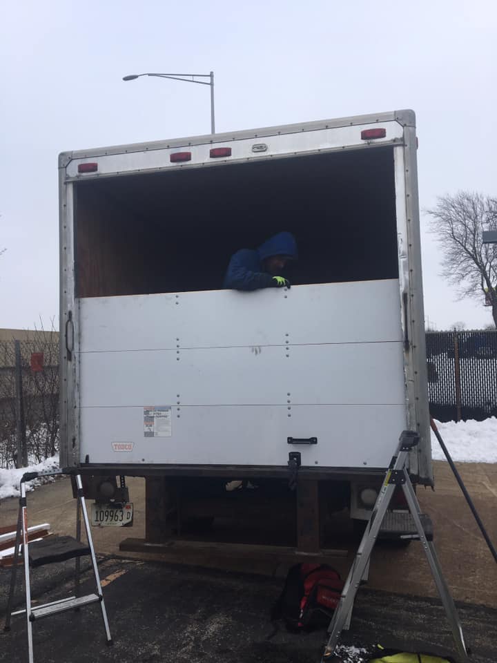 New Todco Truck Door Going In