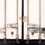 Steel door security lock of a truck container